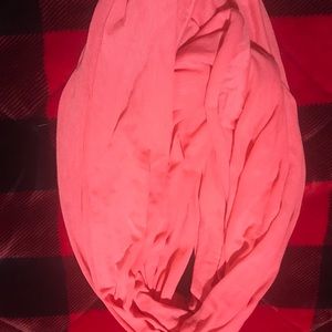 Pink colored infinity scarf